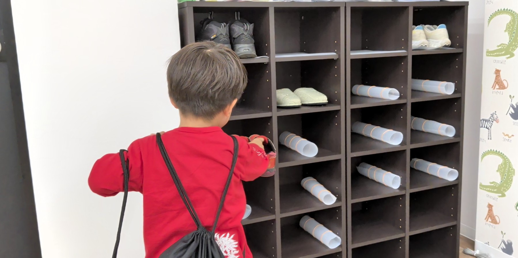 自分でやり遂げる様子